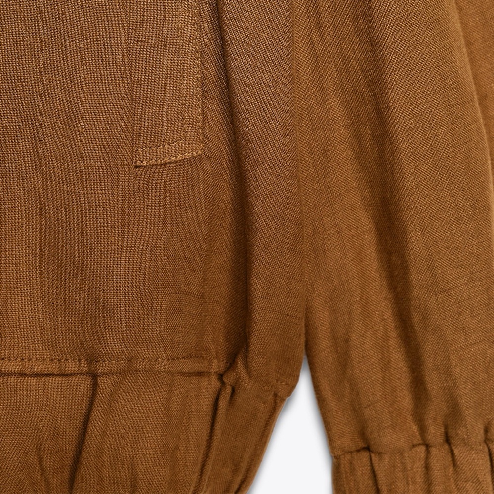 ZARA 100% Linen Bomber Jacket - Picture 5 of 9